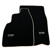 Black Floor Mats For Toyota Land Cruiser 80 (1985-1997) Beige Trim | ER56 Design - AutoWin
