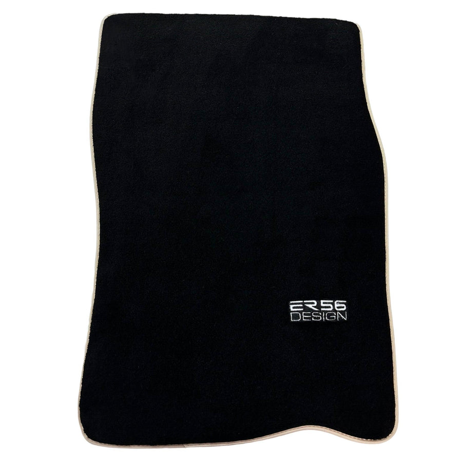 Black Floor Mats For Toyota Land Cruiser 80 (1985-1997) Beige Trim | ER56 Design - AutoWin