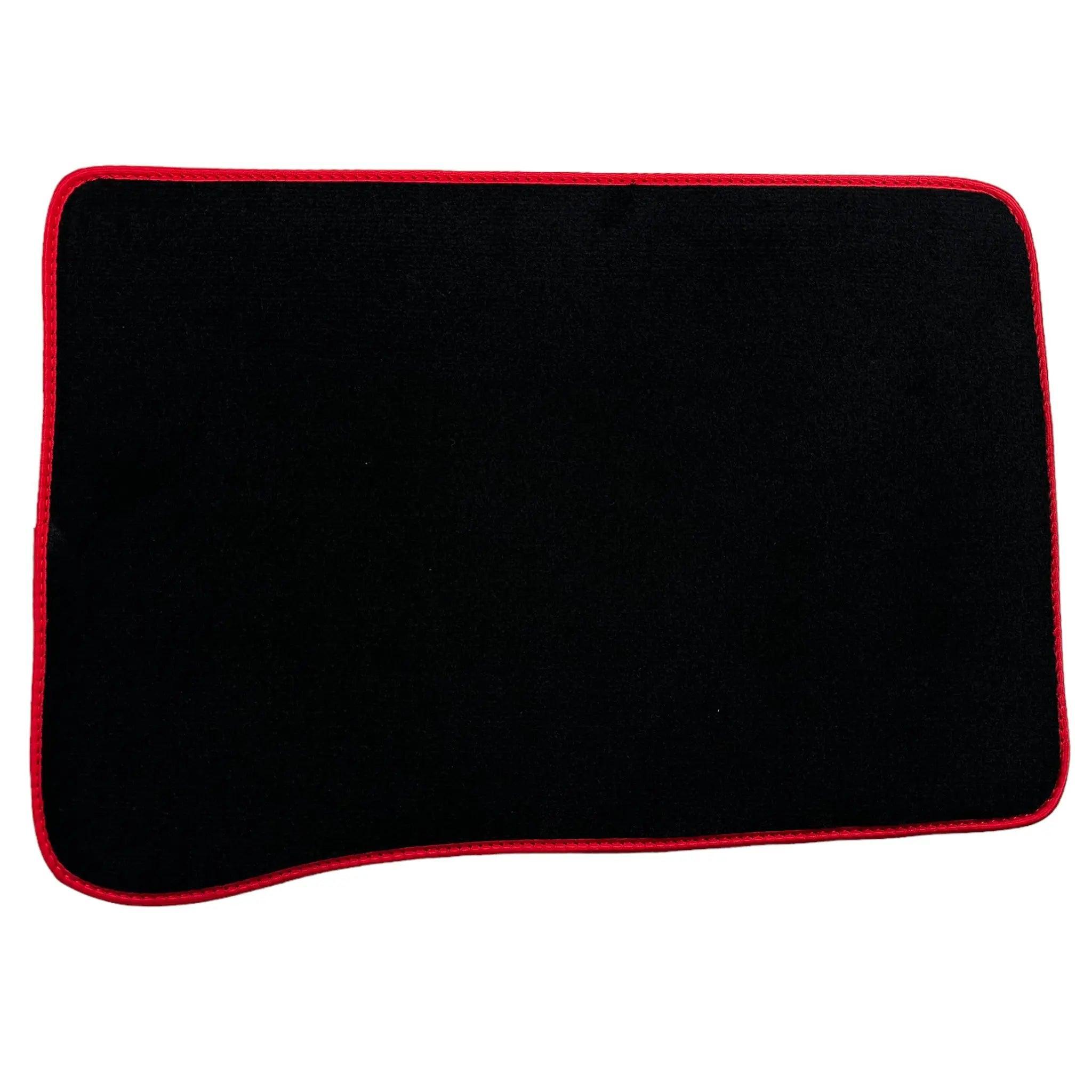 Black Floor Mats for Toyota Prius (2009-2012) ER56 Design with Red Trim - AutoWin