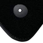 Black Floor Mats with Leather for Audi A4 - B9 Sedan (2019-2023) - Fighter Jet Edition - AutoWin