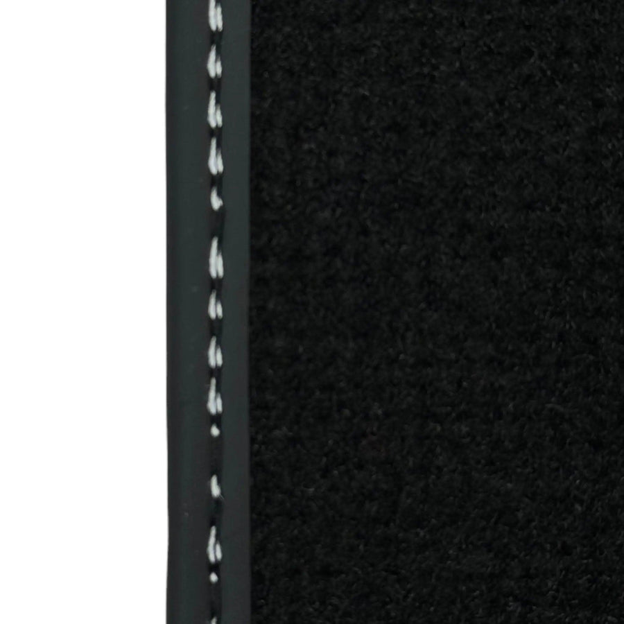 Black Floor Mats with Leather for Lamborghini Gallardo (2004-2014) - Fighter Jet Edition - AutoWin