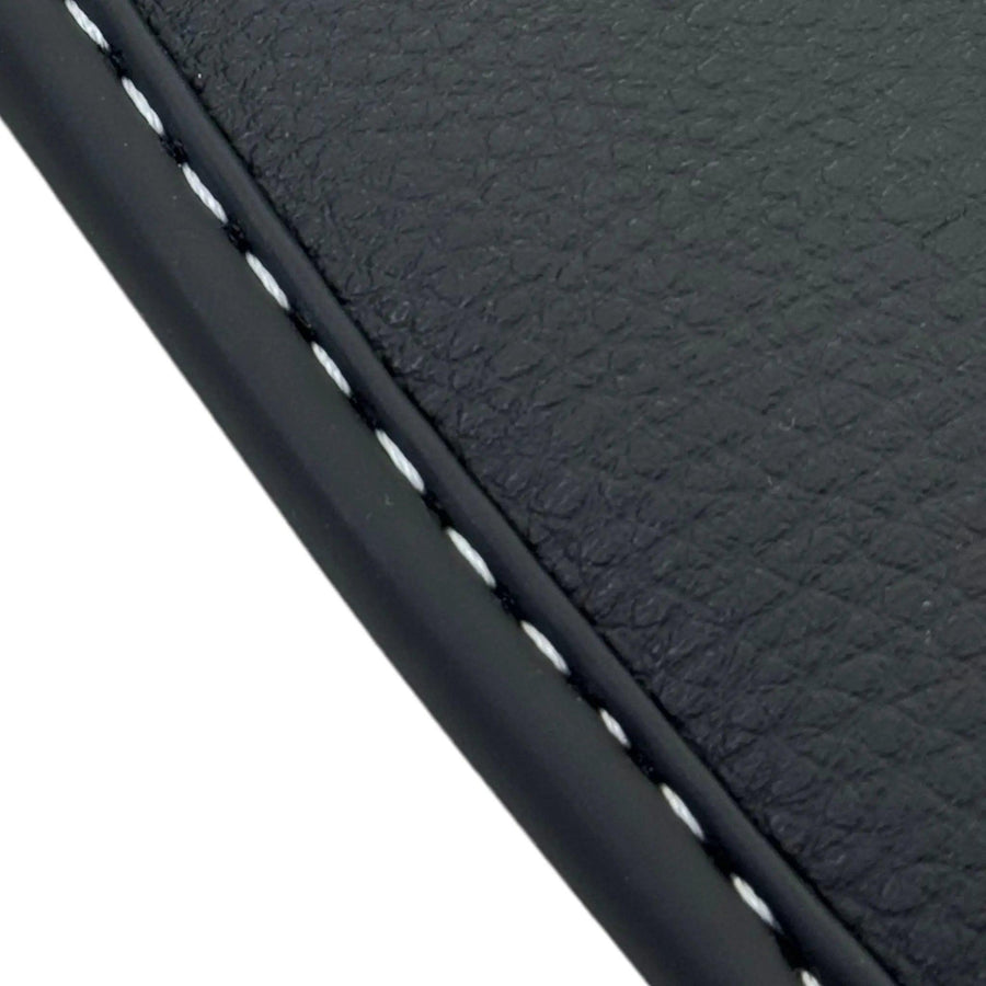 Black Floor Mats with Leather for Lamborghini Huracan (2014-2023) - Fighter Jet Edition - AutoWin