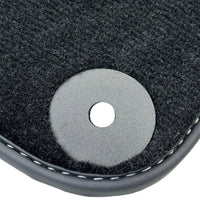 Black Floor Mats with Leather for Lamborghini Huracan (2014-2023) - Fighter Jet Edition - AutoWin