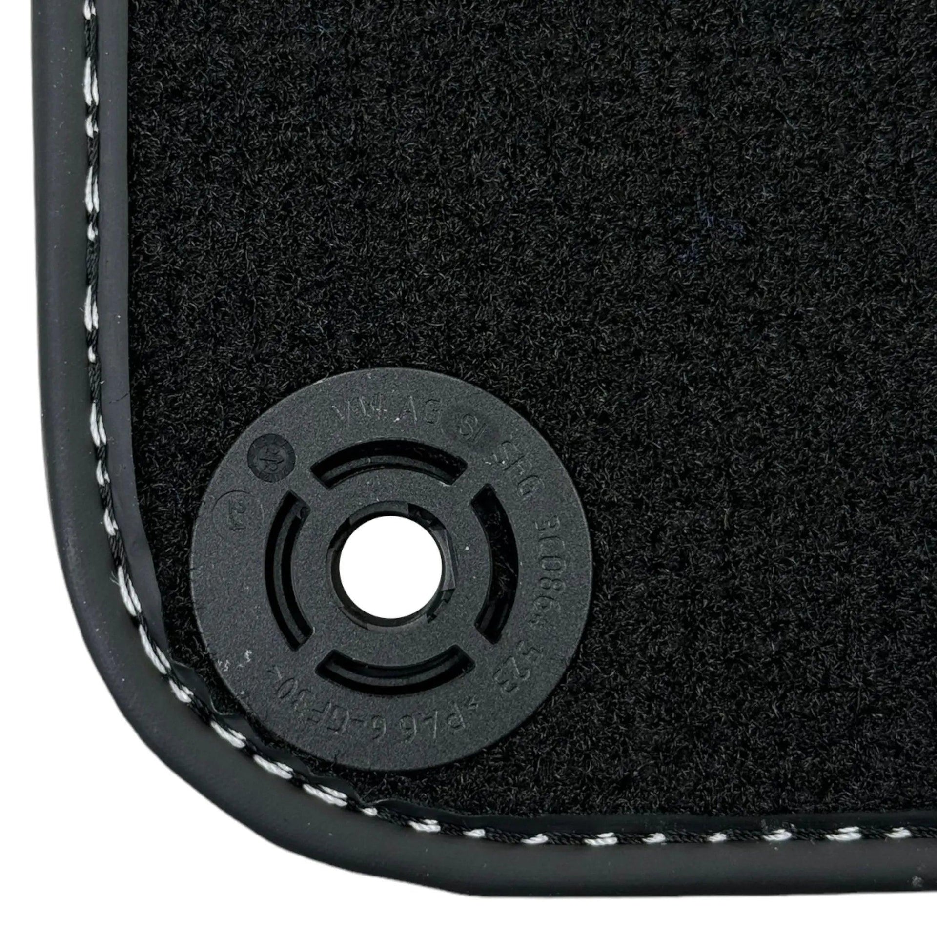 Black Floor Mats with Leather for Lamborghini Huracan (2014-2023) - Fighter Jet Edition - AutoWin