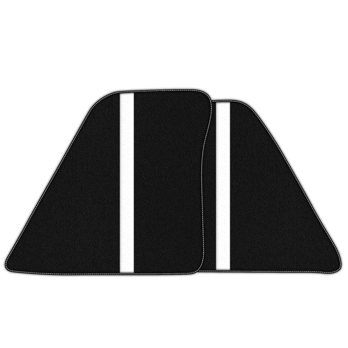 Black Floor Mats with Leather Line for Ferrari 296 GTS (2022-2027) - Various Colors