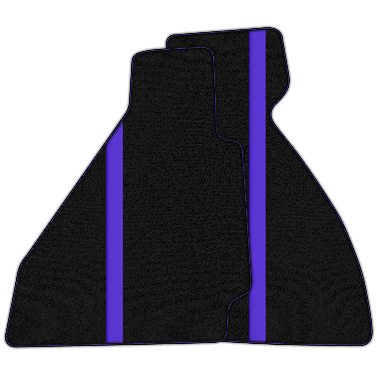 Black Floor Mats with Leather Line for Ferrari 328 GTB (1985-1989) - Various Colors