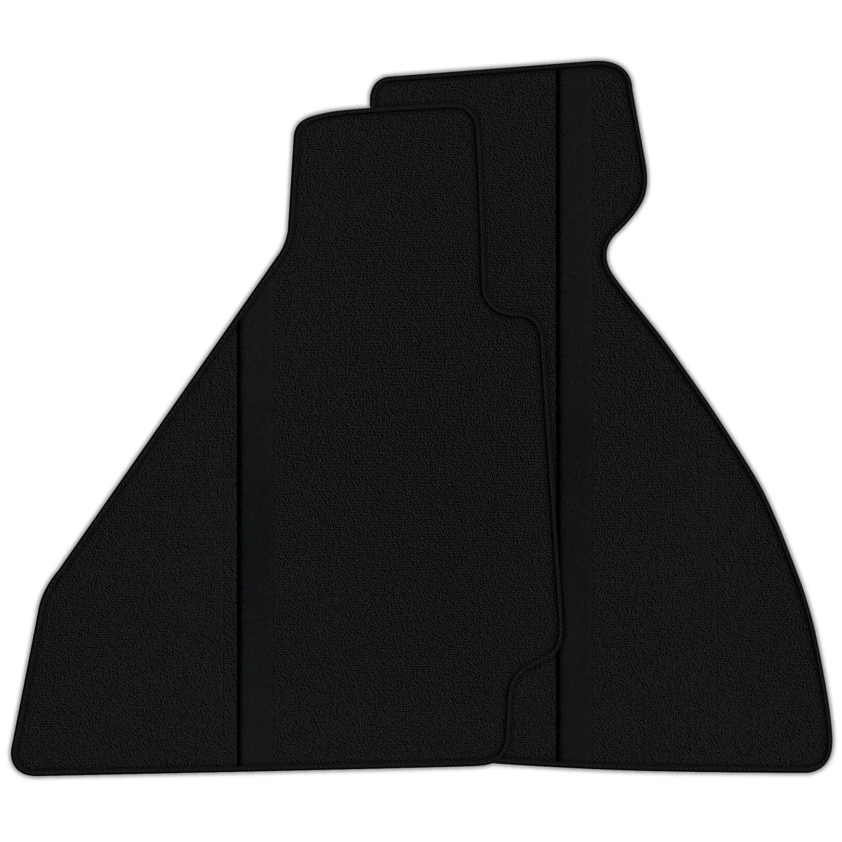 Black Floor Mats with Leather Line for Ferrari 328 GTB (1985-1989) - Various Colors