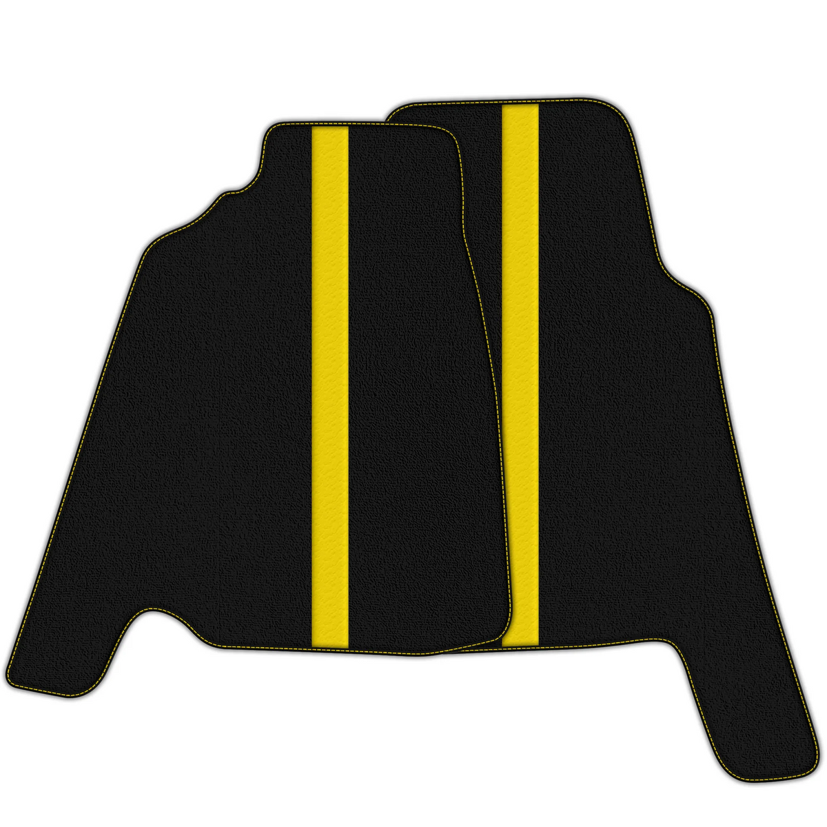 Black Floor Mats with Leather Line for Ferrari 456 (1992-2003) - Various Colors