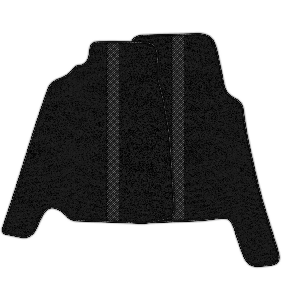 Black Floor Mats with Leather Line for Ferrari 456 (1992-2003) - Various Colors