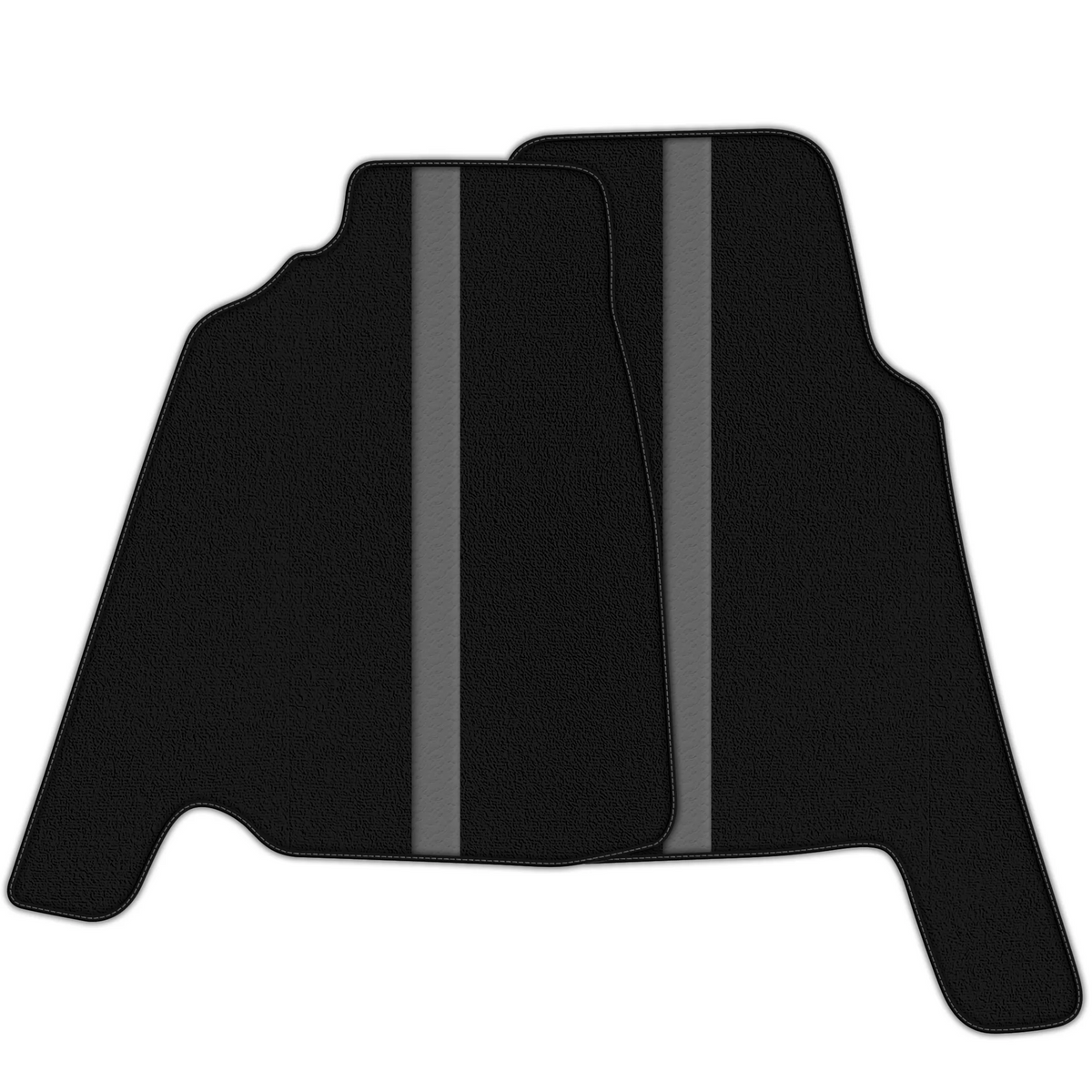 Black Floor Mats with Leather Line for Ferrari 456 (1992-2003) - Various Colors