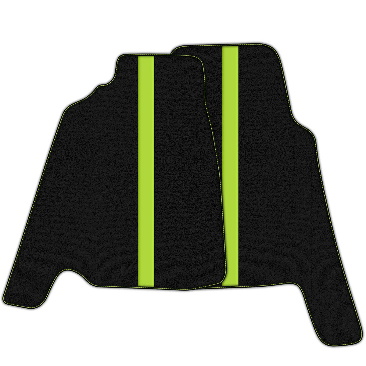 Black Floor Mats with Leather Line for Ferrari 456 (1992-2003) - Various Colors
