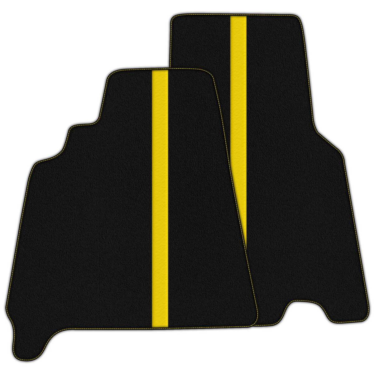 Black Floor Mats with Leather Line for Ferrari 550 Maranello (1996-2002) - Various Colors