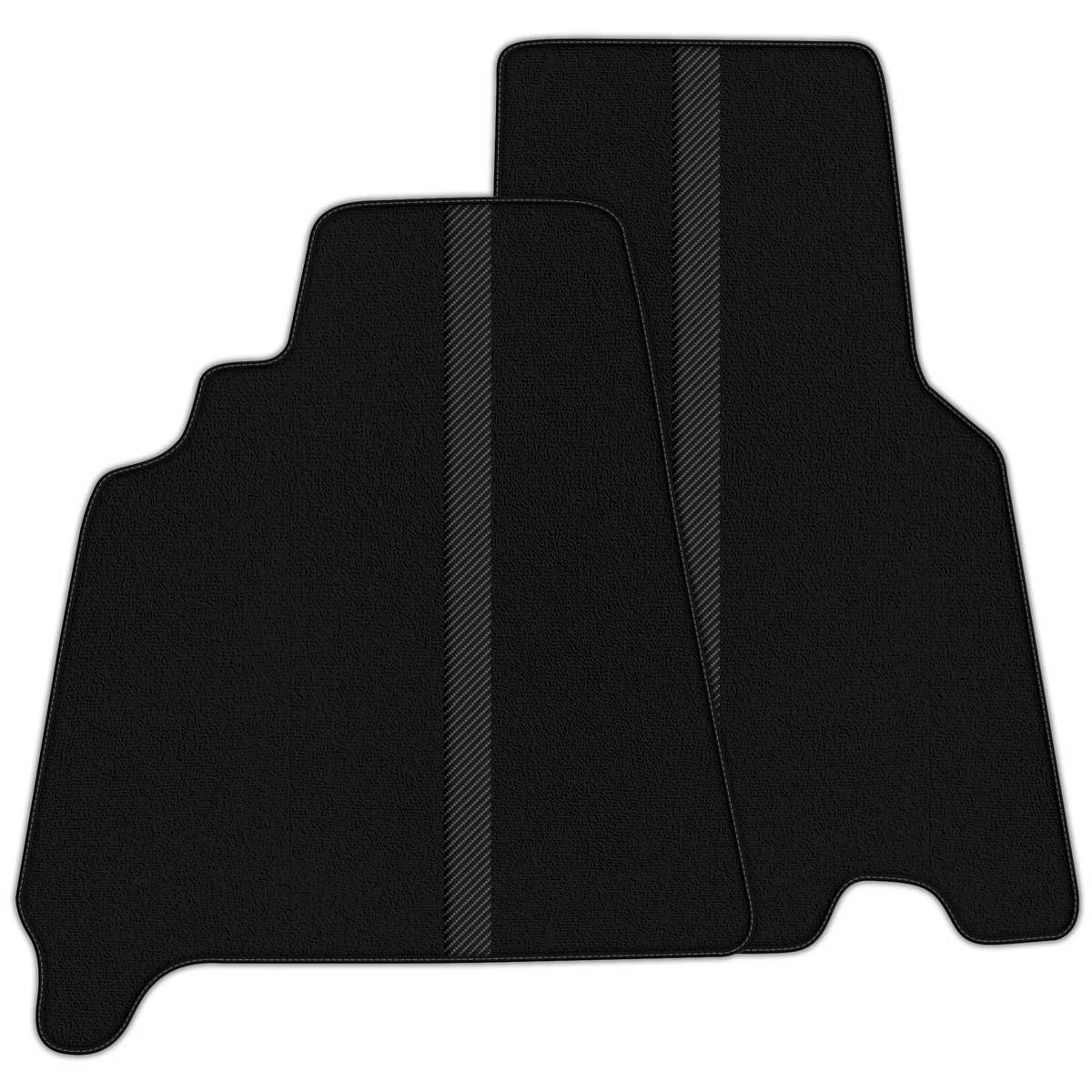 Black Floor Mats with Leather Line for Ferrari 550 Maranello (1996-2002) - Various Colors