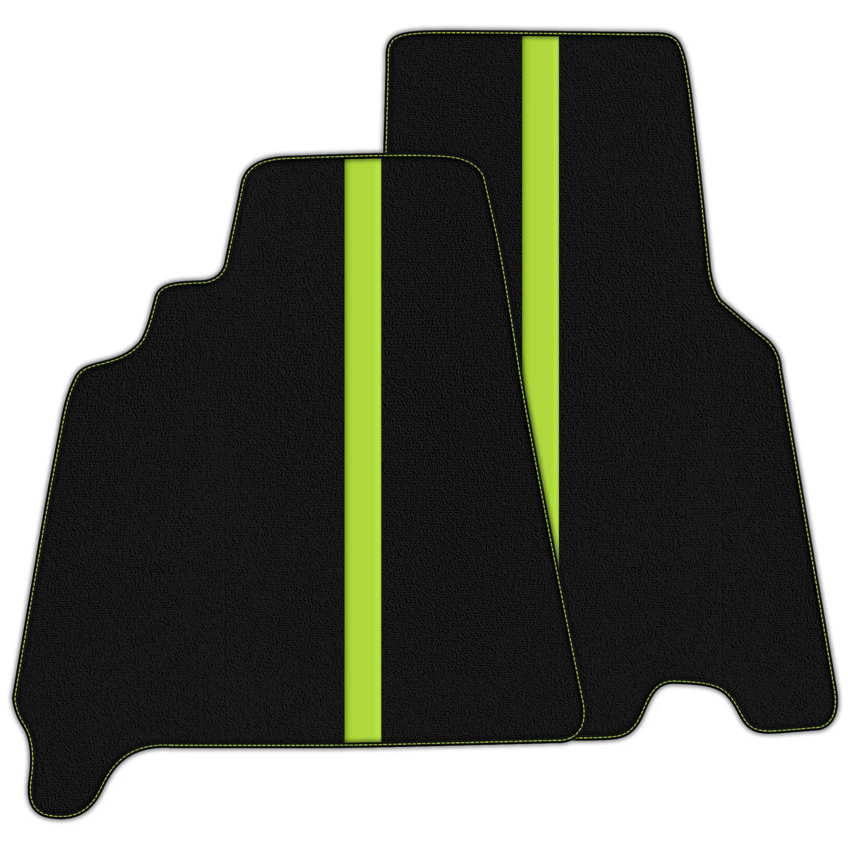Black Floor Mats with Leather Line for Ferrari 550 Maranello (1996-2002) - Various Colors