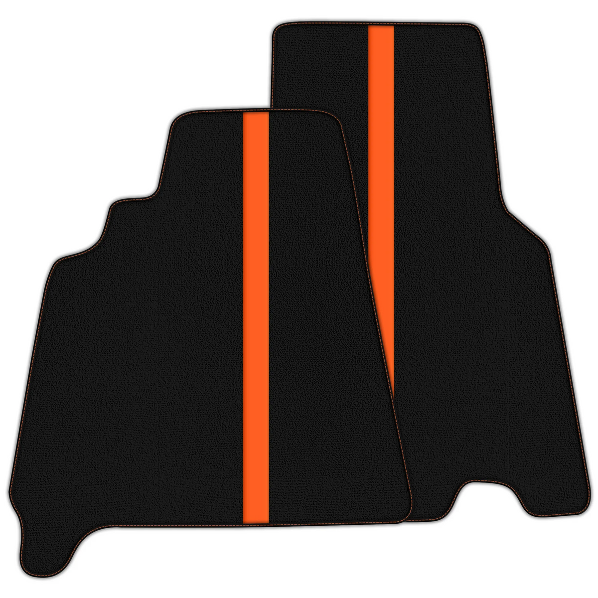 Black Floor Mats with Leather Line for Ferrari 550 Maranello (1996-2002) - Various Colors
