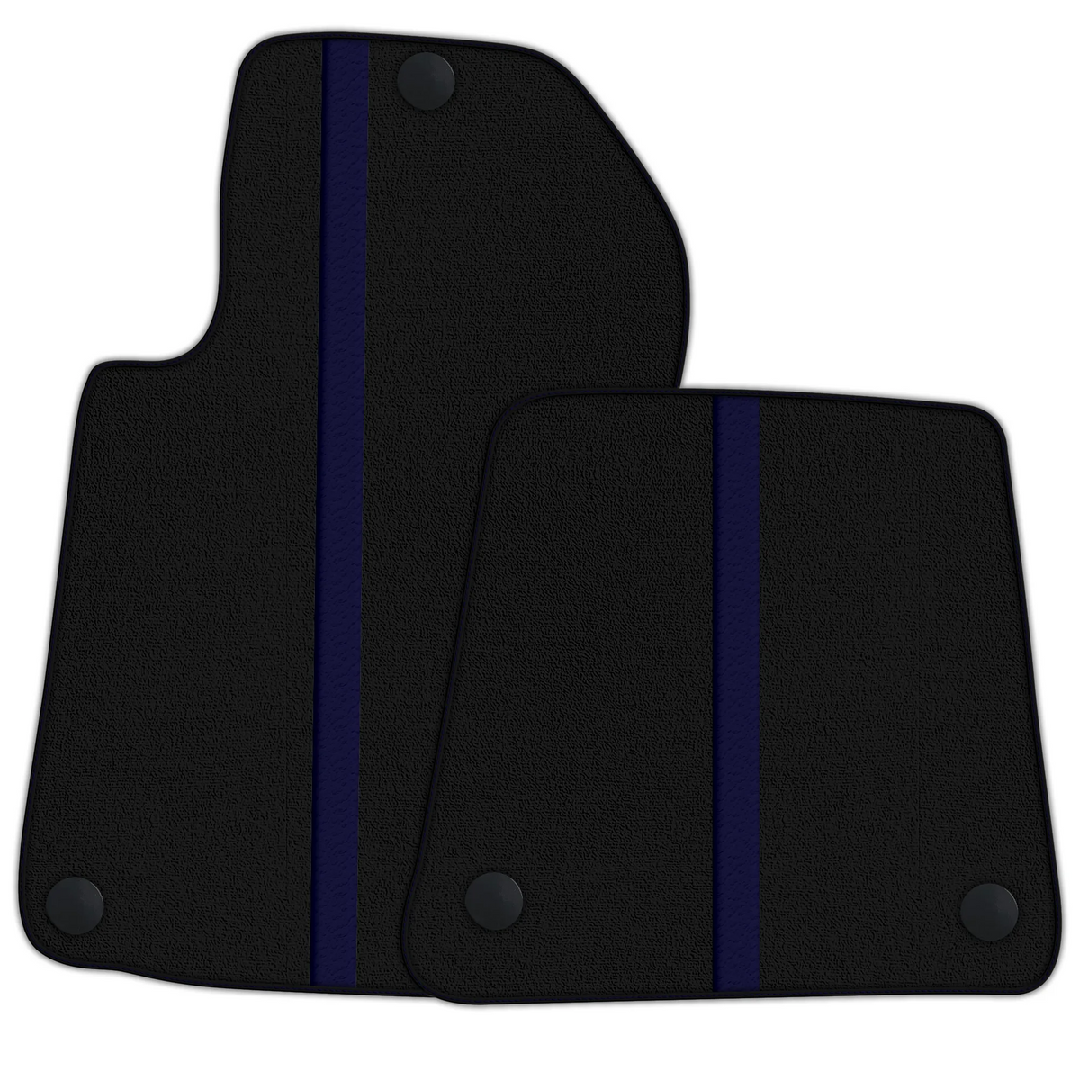 Black Floor Mats with Leather Line for Ferrari 599 Coupe (2006-2012) - Various Colors