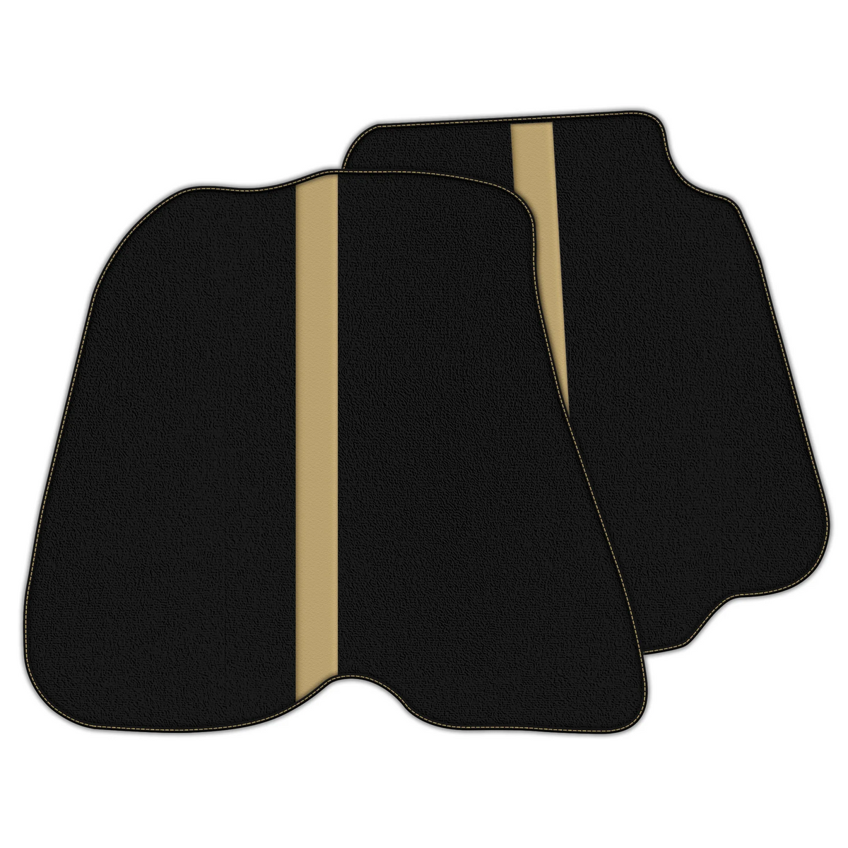 Black Floor Mats with Leather Line for Ferrari 812 Superfast (2018-2023) - Various Colors