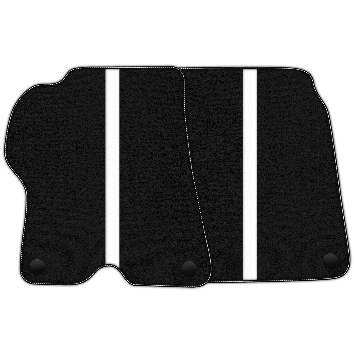 Black Floor Mats with Leather Line for Ferrari California (2008-2014) - Various Colors