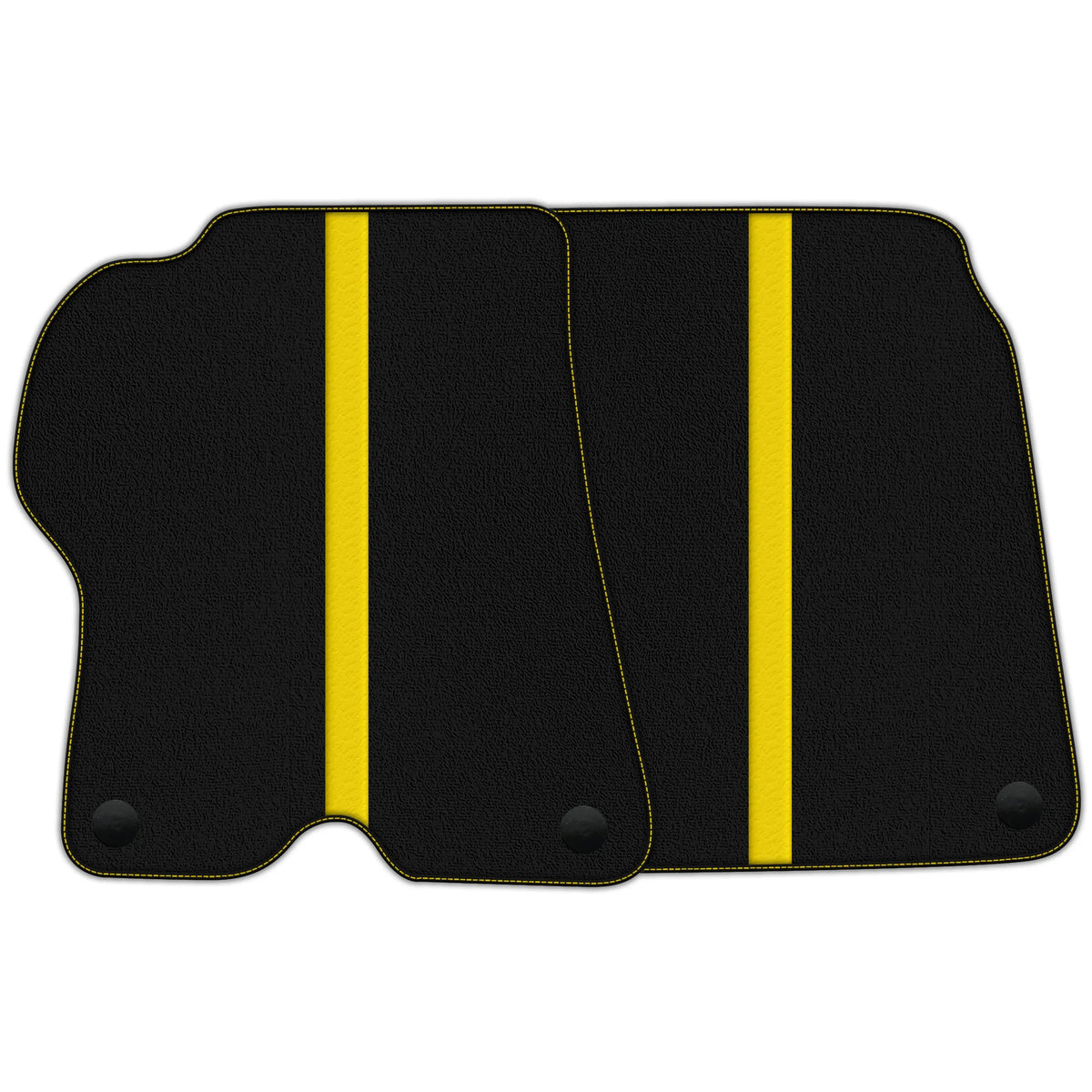 Black Floor Mats with Leather Line for Ferrari California (2008-2014) - Various Colors