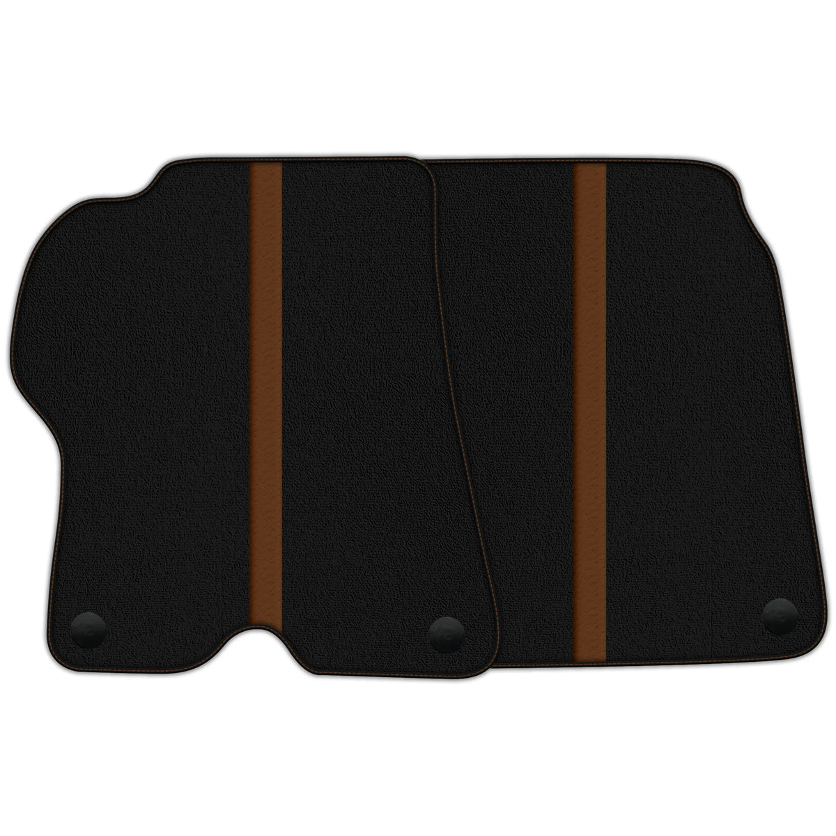 Black Floor Mats with Leather Line for Ferrari California (2008-2014) - Various Colors