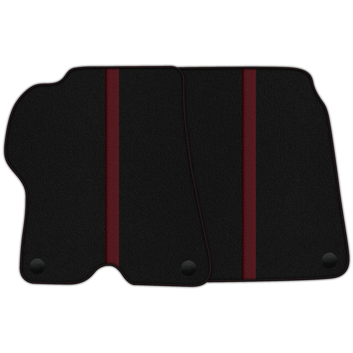 Black Floor Mats with Leather Line for Ferrari California (2008-2014) - Various Colors
