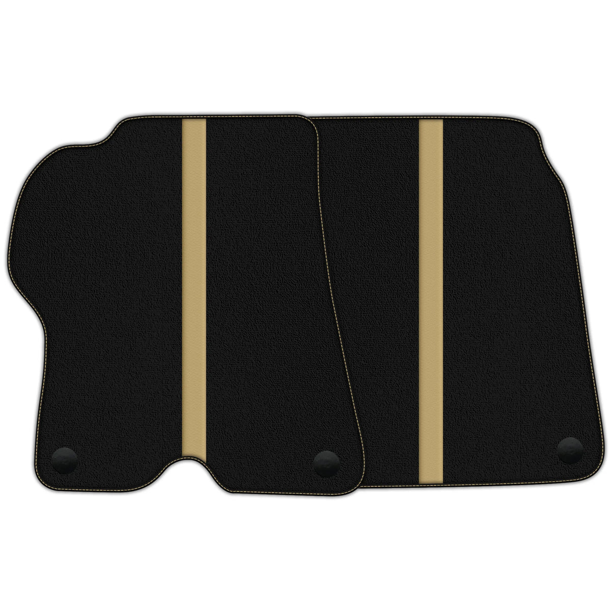 Black Floor Mats with Leather Line for Ferrari California (2008-2014) - Various Colors