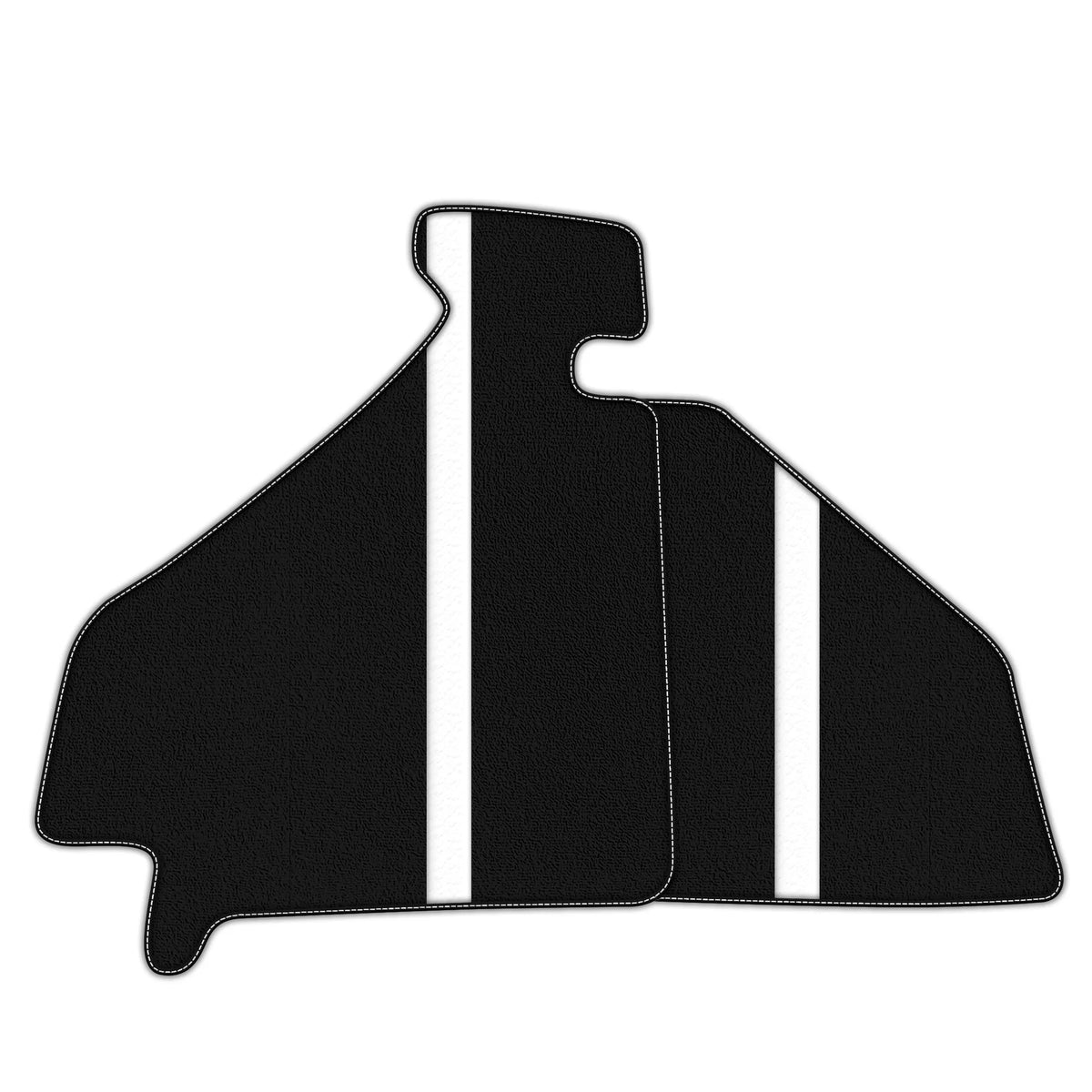 Black Floor Mats with Leather Line for Ferrari F355 (1994-1999) - Various Colors