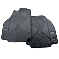 Black Leather Floor Mats For Ferrari 458 GT2 (2012-2015) ER56 Design - AutoWin