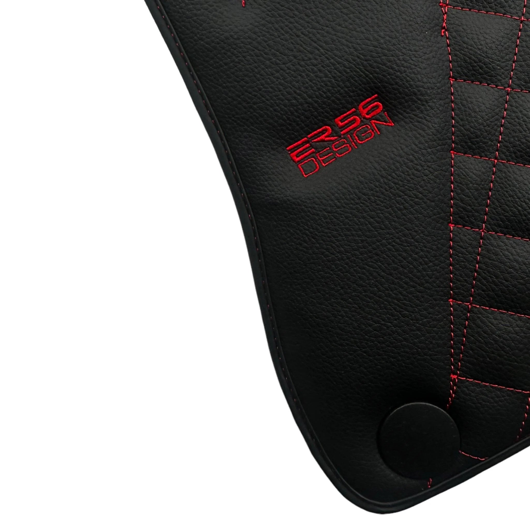 Black Leather Floor Mats For Mercedes Benz GLS-Class X167 Maybach (2020-2023) | ER56 Design