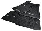Black Leather Floor Mats For Mercedes-Benz G Class W463 (2008-2018) ER56 Design - AutoWin
