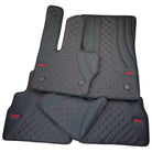 Black Leather Floor Mats for Mercedes-Benz G Class W463 2019-2022 ER56 Design - AutoWin