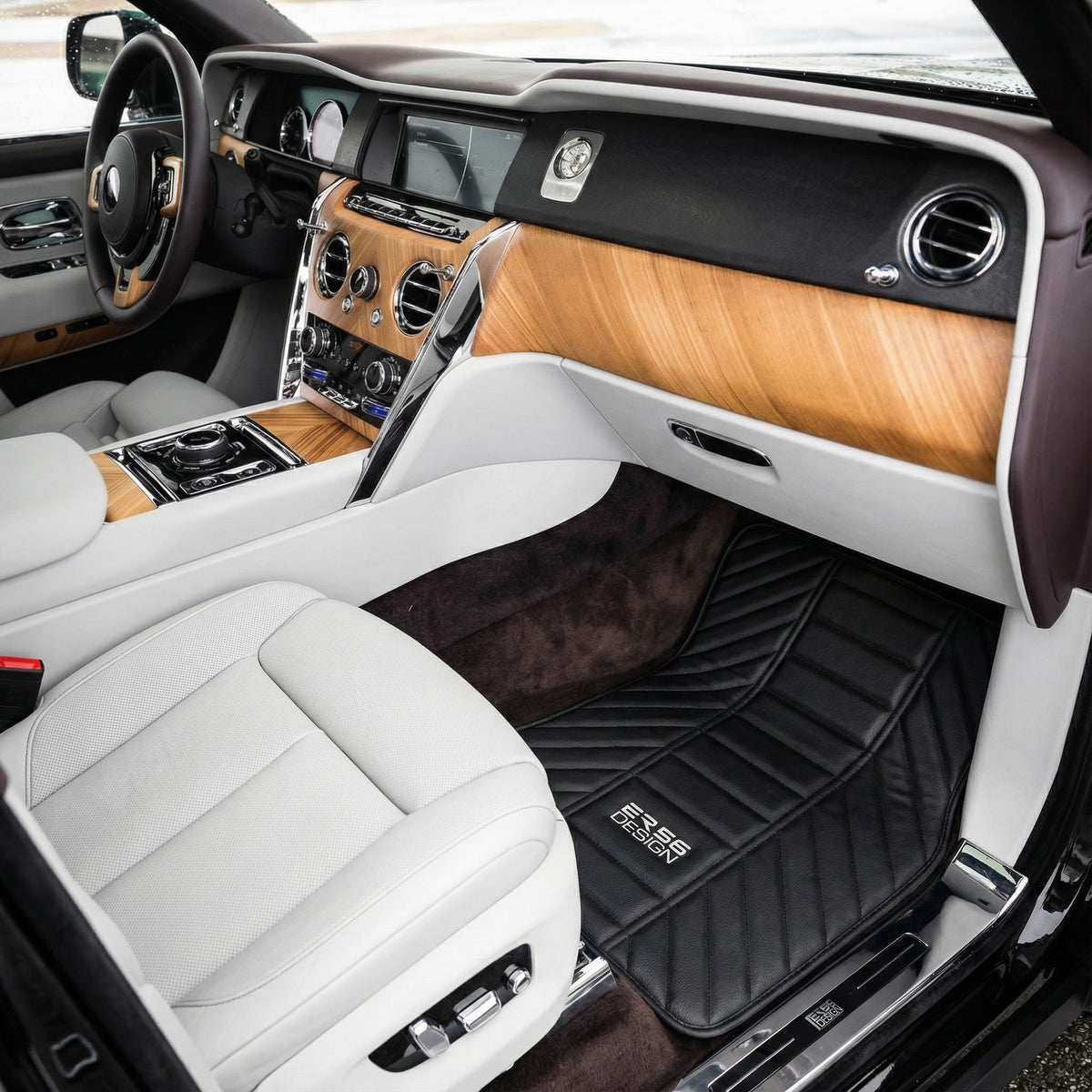 Interior look of floor mats for Rolls Royce Cullinan (2018-2025) ER56 Design