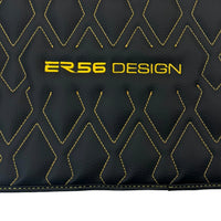 Black Leather Floor Mats for Rolls-Royce Ghost Series II (2021-2024) ER56 Design - AutoWin