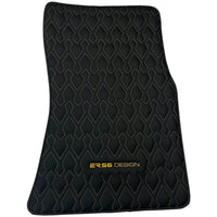 Black Leather Floor Mats for Rolls-Royce Ghost Series II (2021-2024) ER56 Design - AutoWin