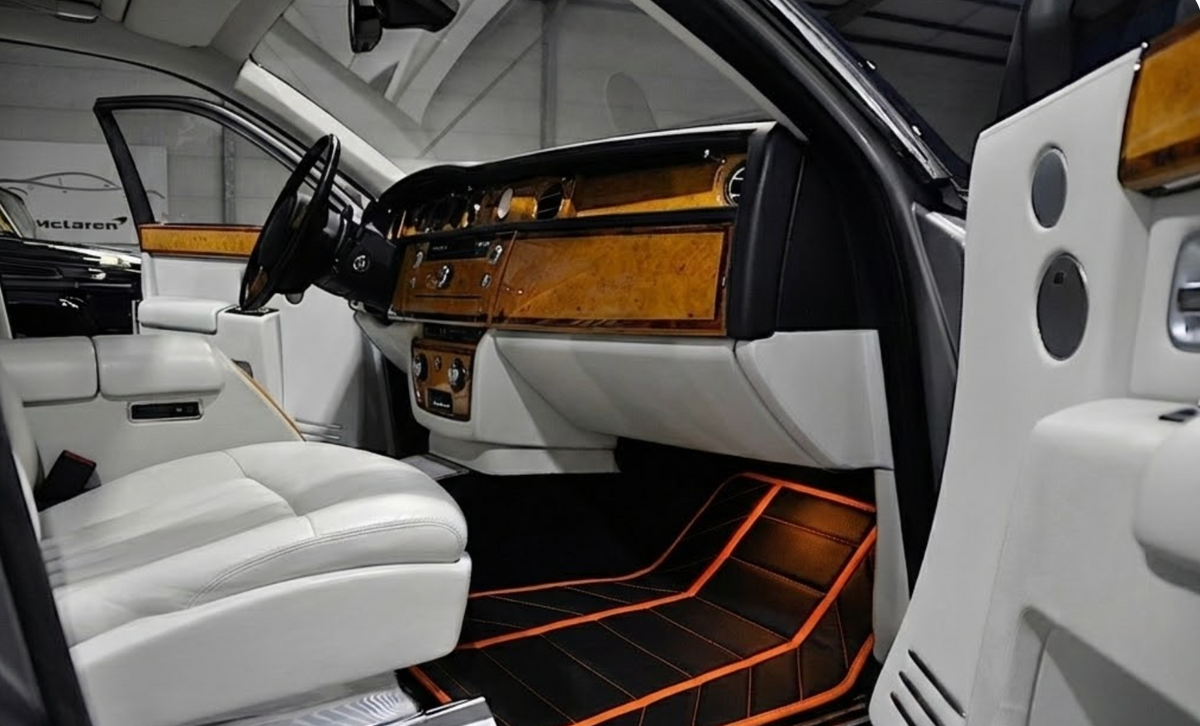 Interior look of floor mats for Rolls Royce Phantom VIII (2017-2024) A1 Design | Full Set Option