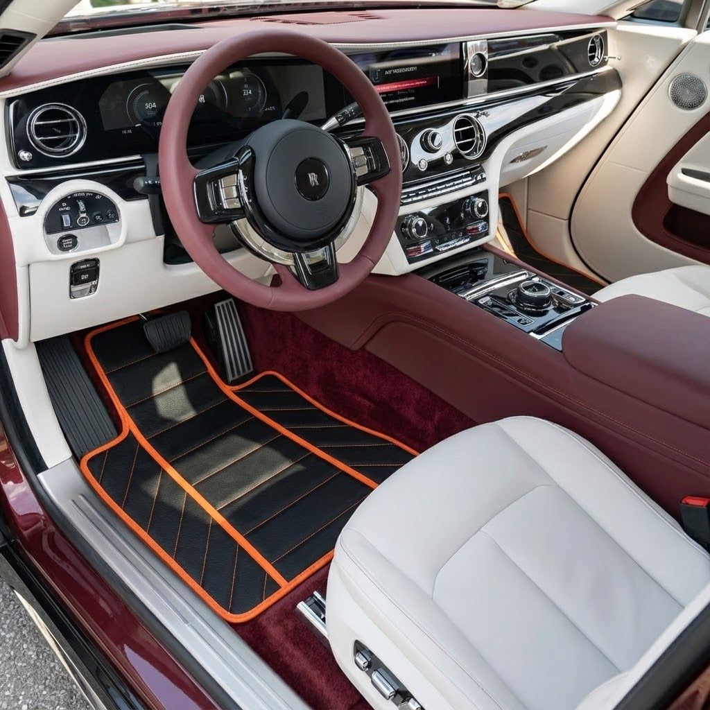Interior look of floor mats for Rolls Royce Spectre (2023-2024) A1 Design | Full Set Option
