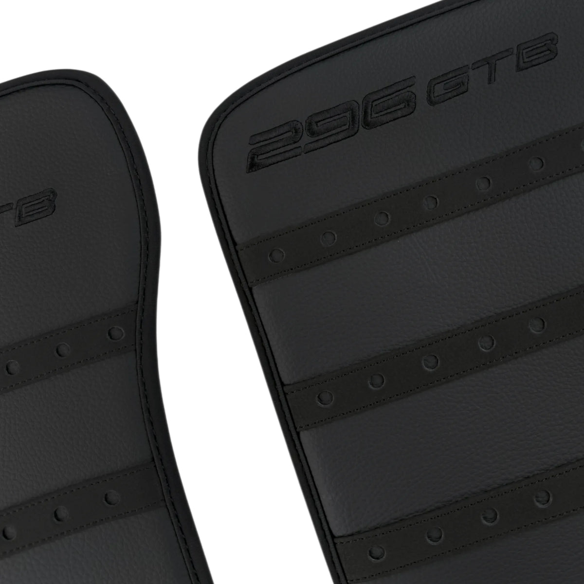 Black Leather Floor Mats with Black Daytona Design for Ferrari 296 GTB (2022-2027)