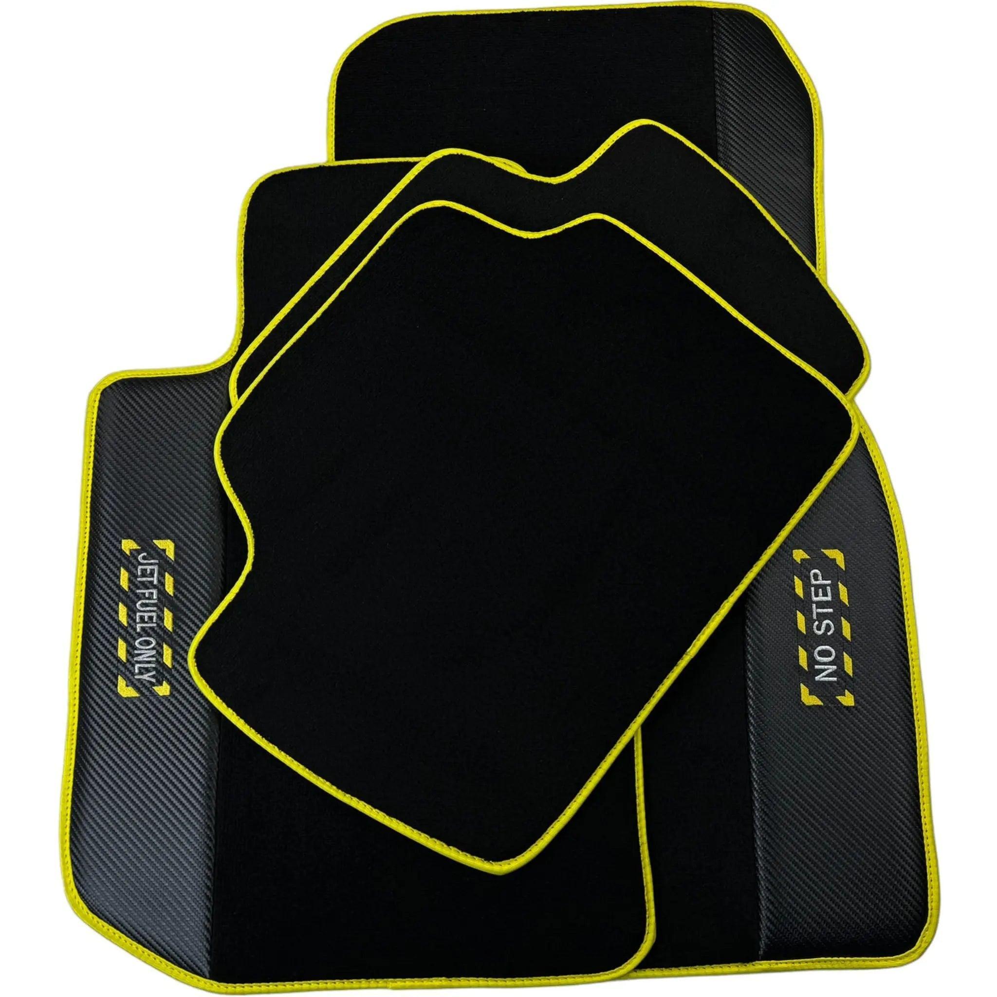 Black Mats for BMW 4 Series G22 Coupe with Carbon Fiber - Fighter Jet Edition - AutoWin