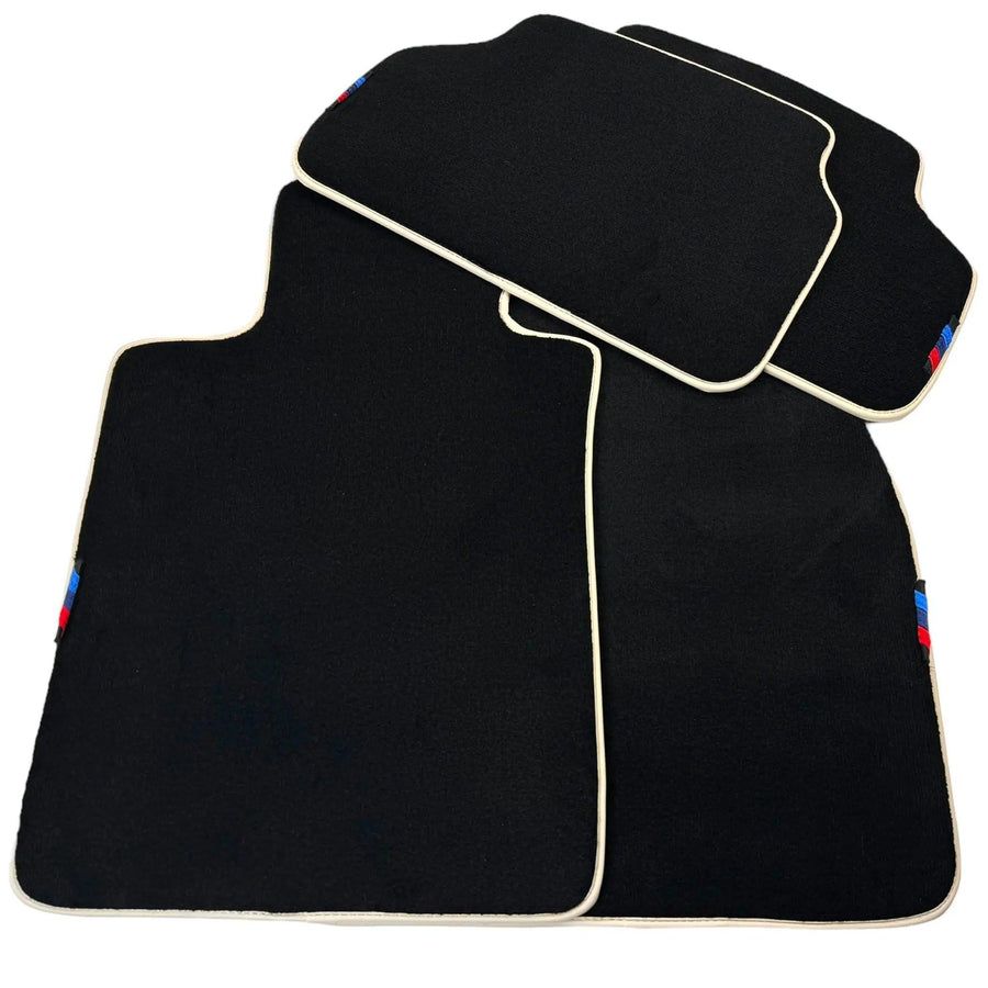 Black Mats For BMW M5 G90 (2023-2026) Sedan | Beige Trim - AutoWin