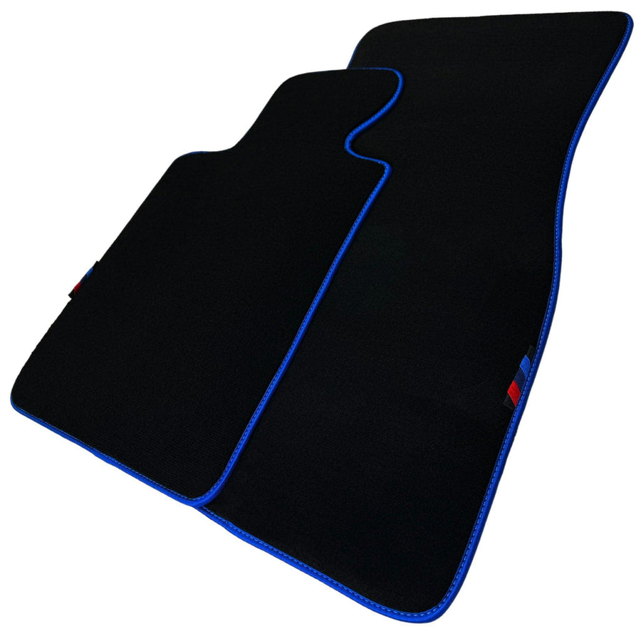 Black Mats For BMW Gran Tourer F46 (2015-2022) 5 Seats | Blue Trim - AutoWin