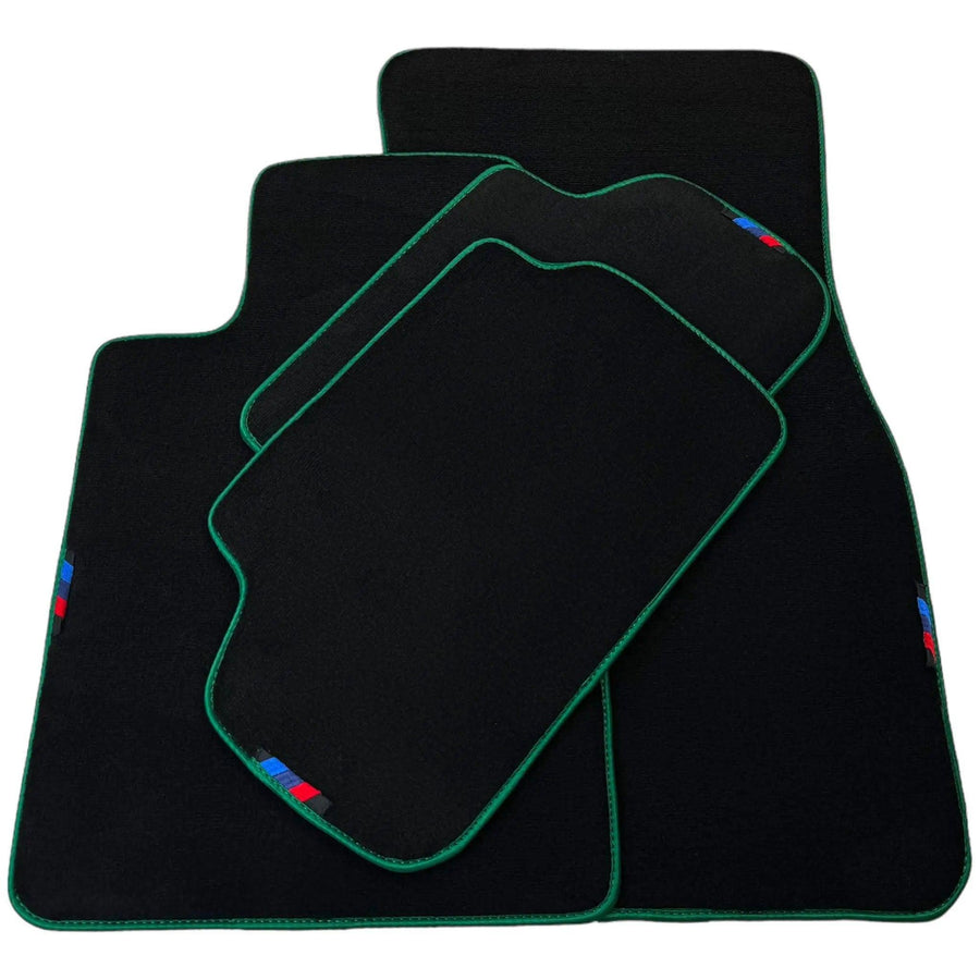 Black Mats For BMW Gran Tourer F46 (2015-2022) 7 Seats | Green Trim - AutoWin