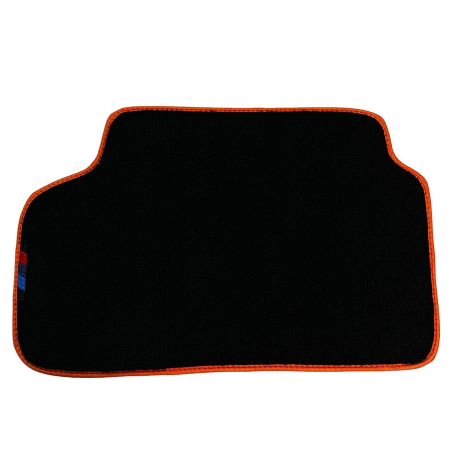 Black Mats For BMW Gran Tourer F46 (2015-2022) 7 Seats | Orange Trim - AutoWin