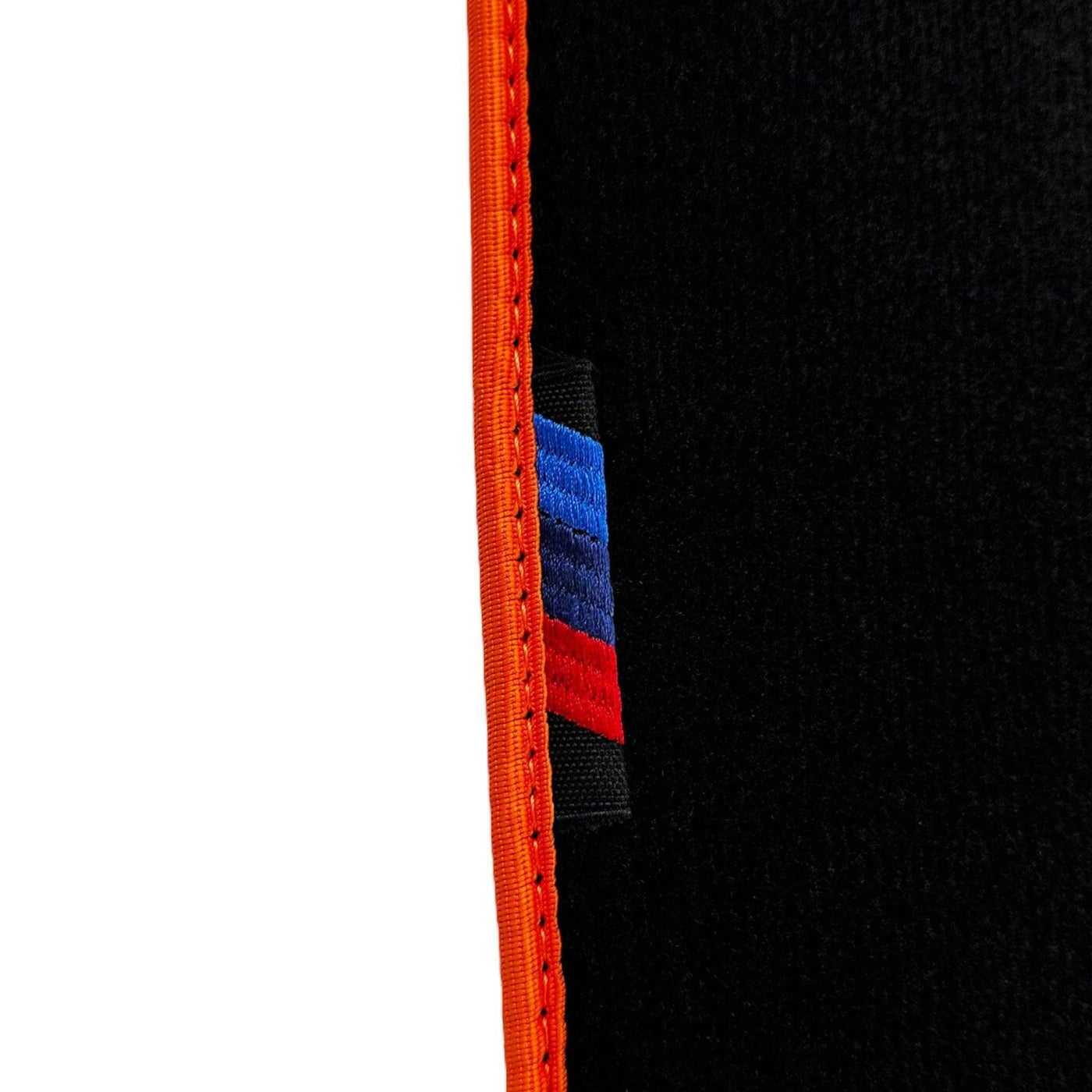 Black Mats For BMW M5 G90 (2023-2026) Sedan | Orange Trim - AutoWin