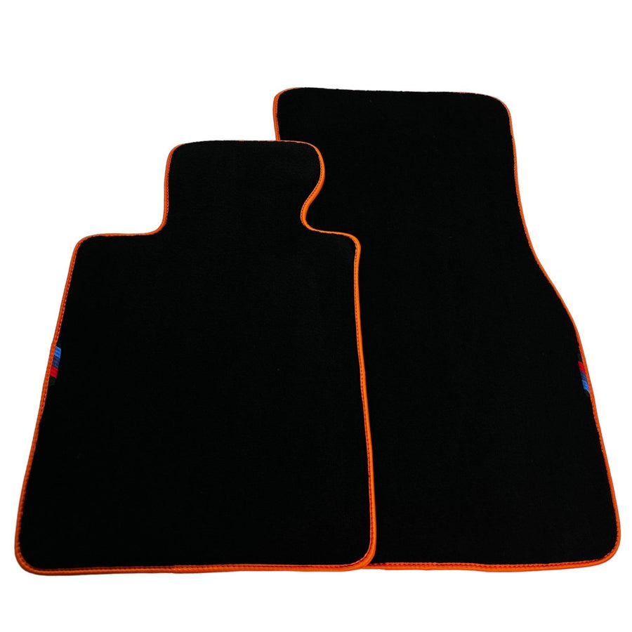 Black Mats For BMW Gran Tourer F46 (2015-2022) 5 Seats | Orange Trim - AutoWin