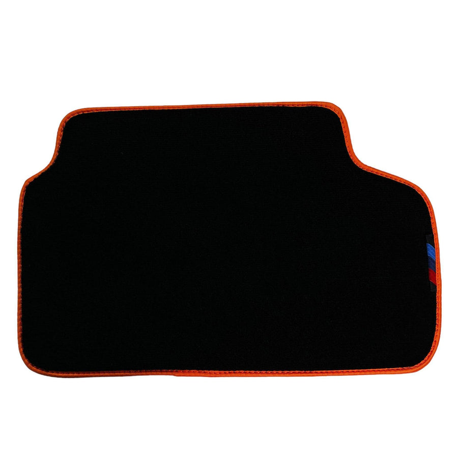Black Mats For BMW G60 (2023-2026) Sedan | Orange Trim - AutoWin