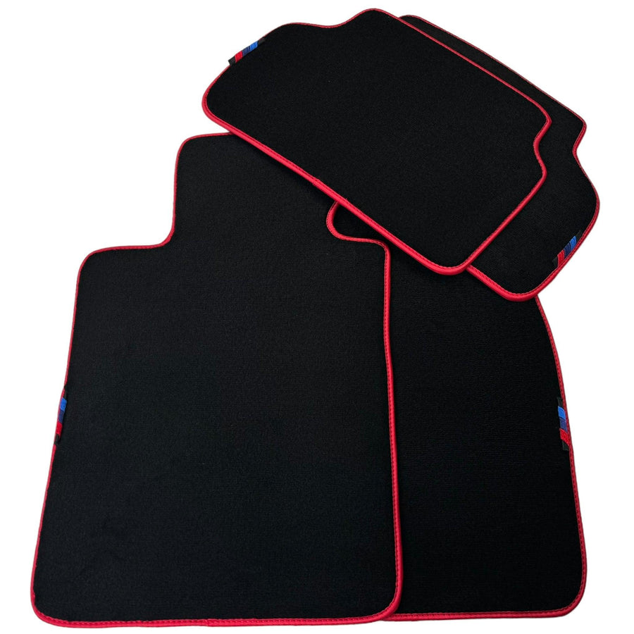 Black Mats For BMW Gran Tourer F46 (2015-2022) 5 Seats | Red Trim - AutoWin