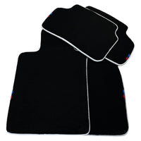 Black Mats For BMW M5 G90 (2023-2026) Sedan | White Trim - AutoWin