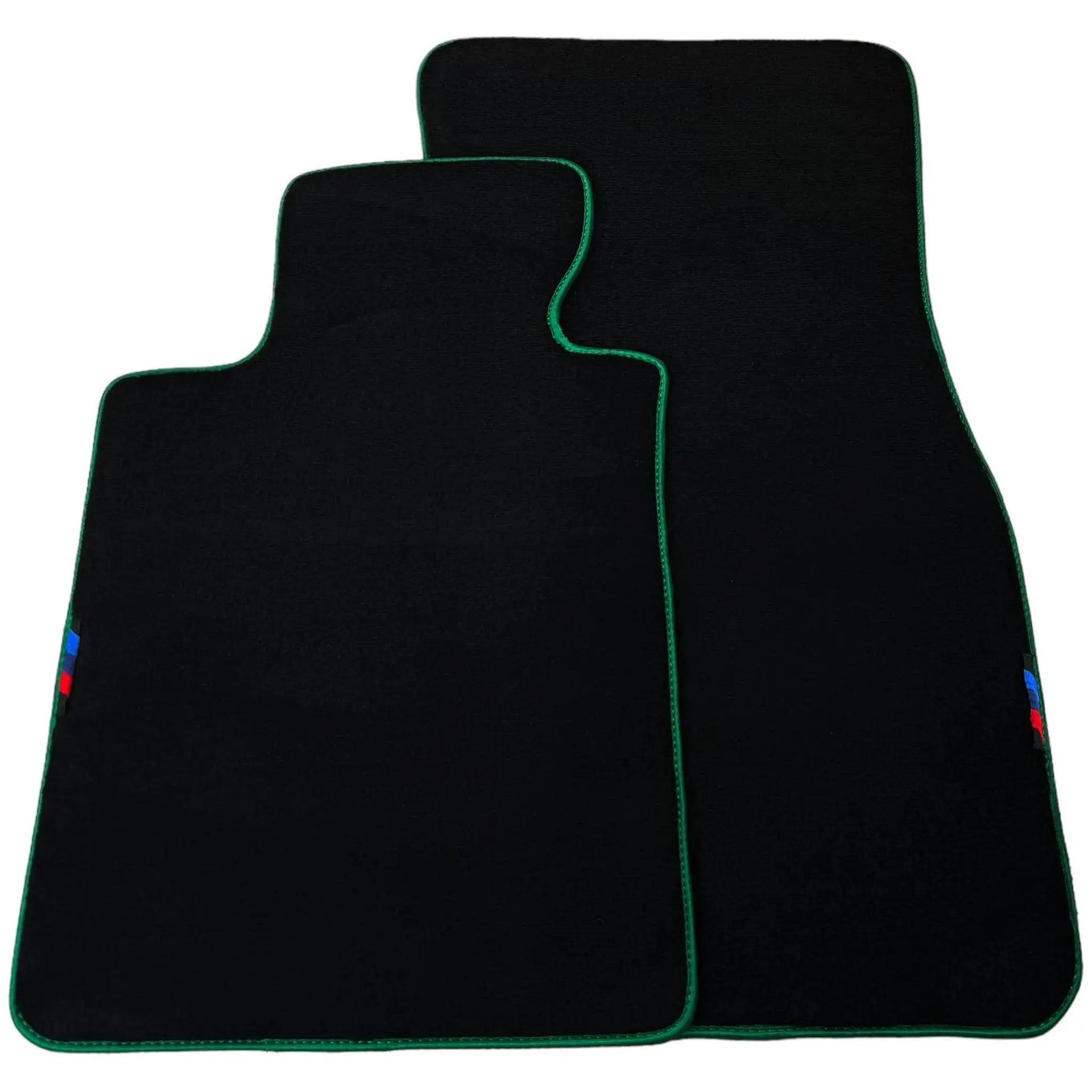 Black Mats For BMW 7 Series E38 Long | Green Trim - AutoWin