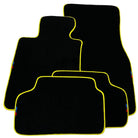 Black Mats For BMW M6 E64 Convertible | Yellow Trim - AutoWin