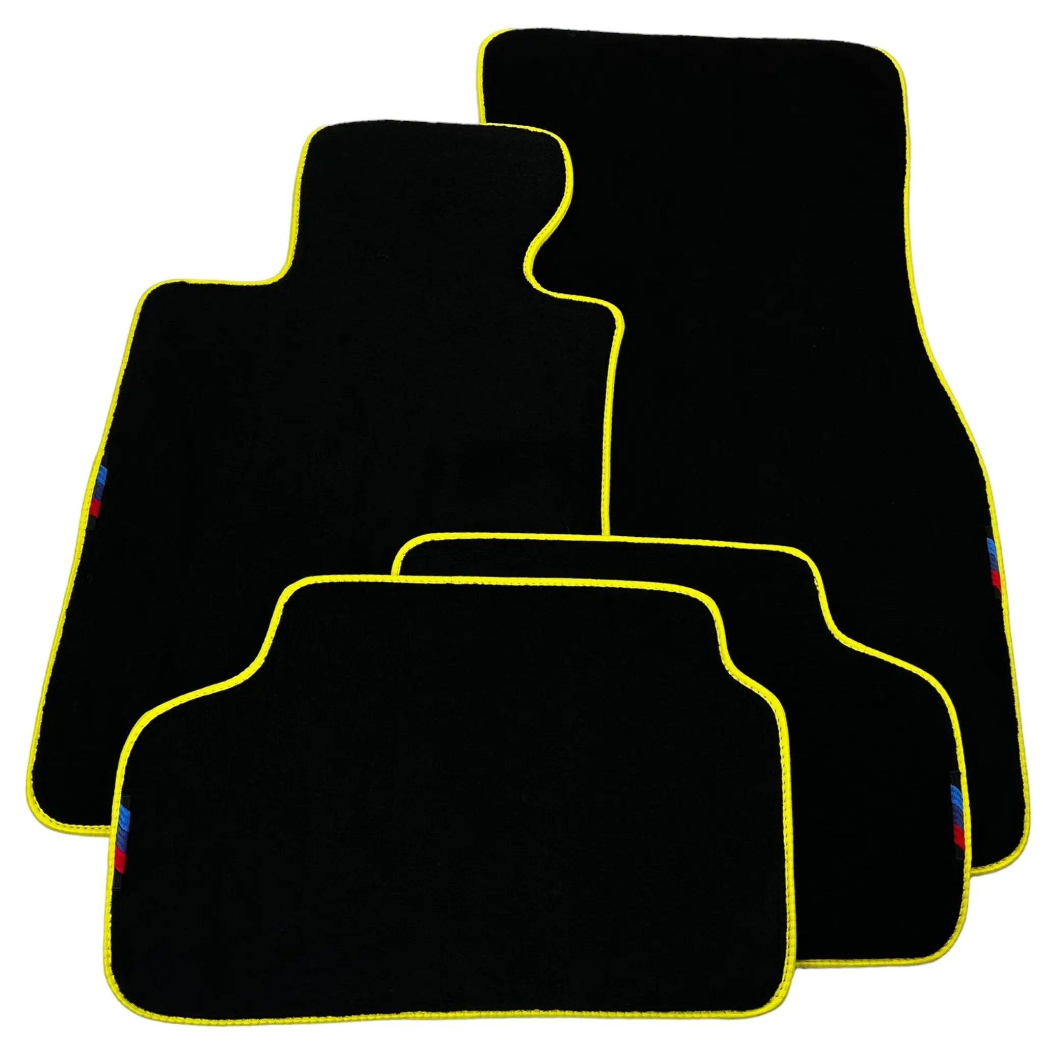 Black Mats For BMW M6 E64 Convertible | Yellow Trim - AutoWin